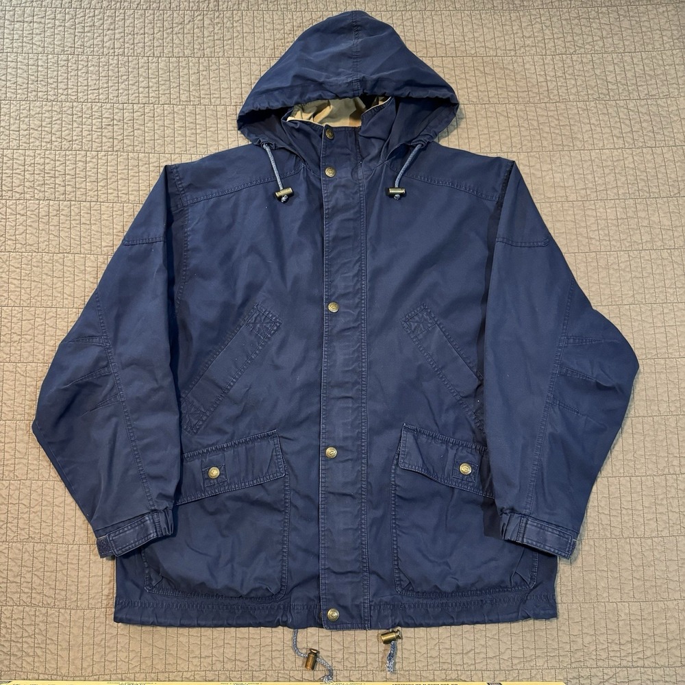 Vtg Y2K Pacific‎ Trail Chore Coat Men's Large Blue Barn Field Jacket Outdoors